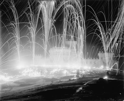 Midwinter Carnival, Storming the Fortress, Upper Saranac Lake, N.Y., 1909 by Detroit Publishing Co.